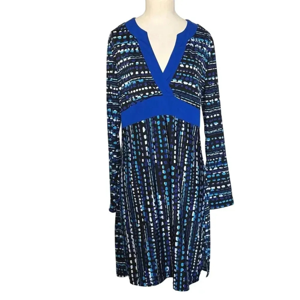 COOLIBAR Dress Small Blue UPF 50+ Sun Protection Long Sleeve Size Small